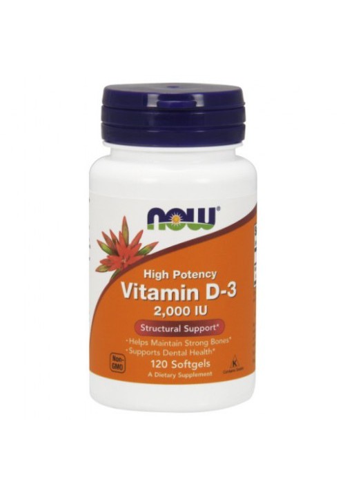 Now Foods Vitamin D-3 2000 IU  (120 lágyzselatin kapszula)